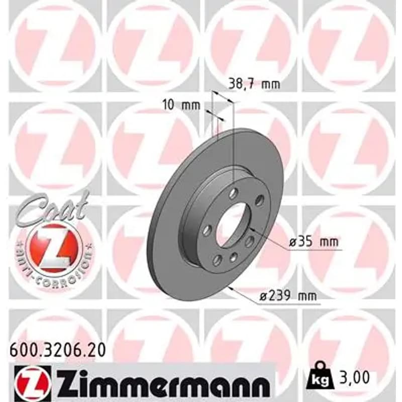 ZIMMERMANN stabdžių diskas 600-3206-20