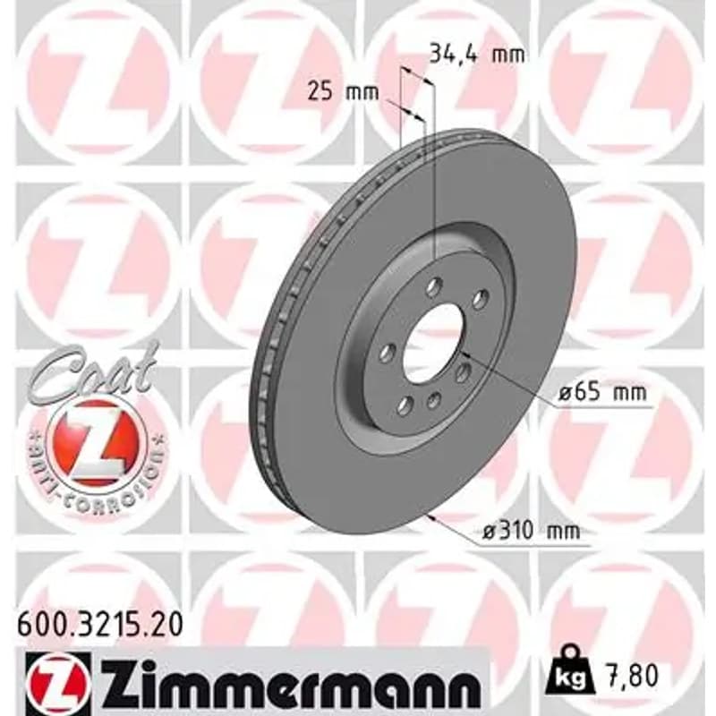 ZIMMERMANN stabdžių diskas 600-3215-20