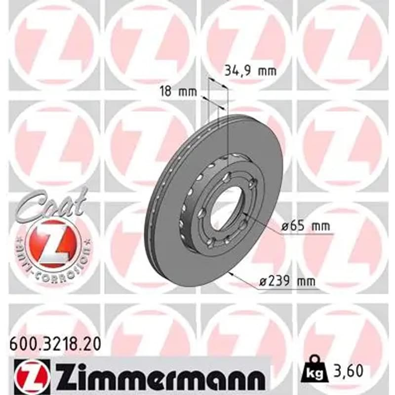 ZIMMERMANN stabdžių diskas 600-3218-20