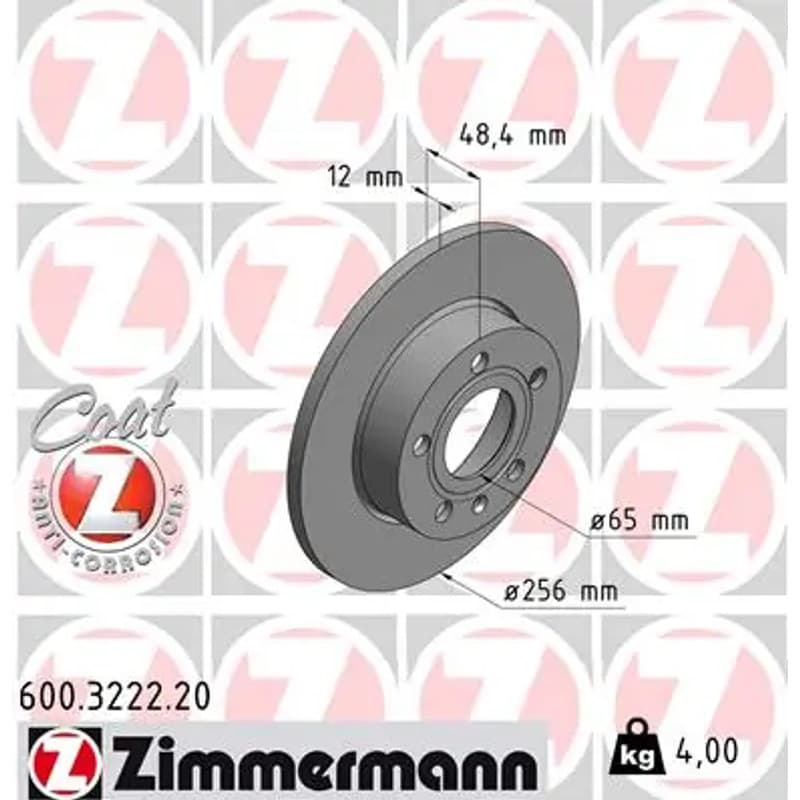 ZIMMERMANN stabdžių diskas 600-3222-20