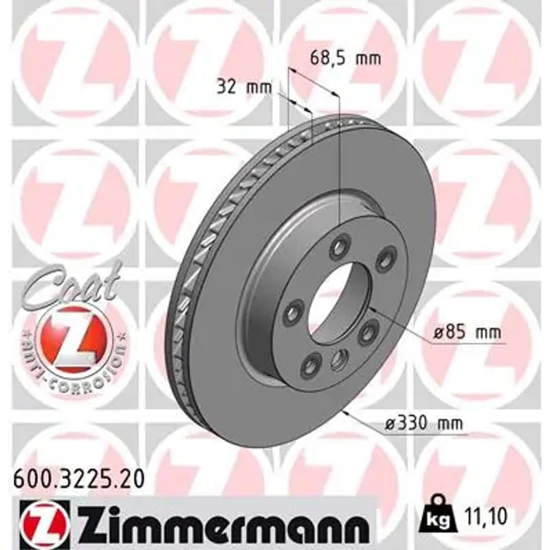 ZIMMERMANN stabdžių diskas 600-3225-20