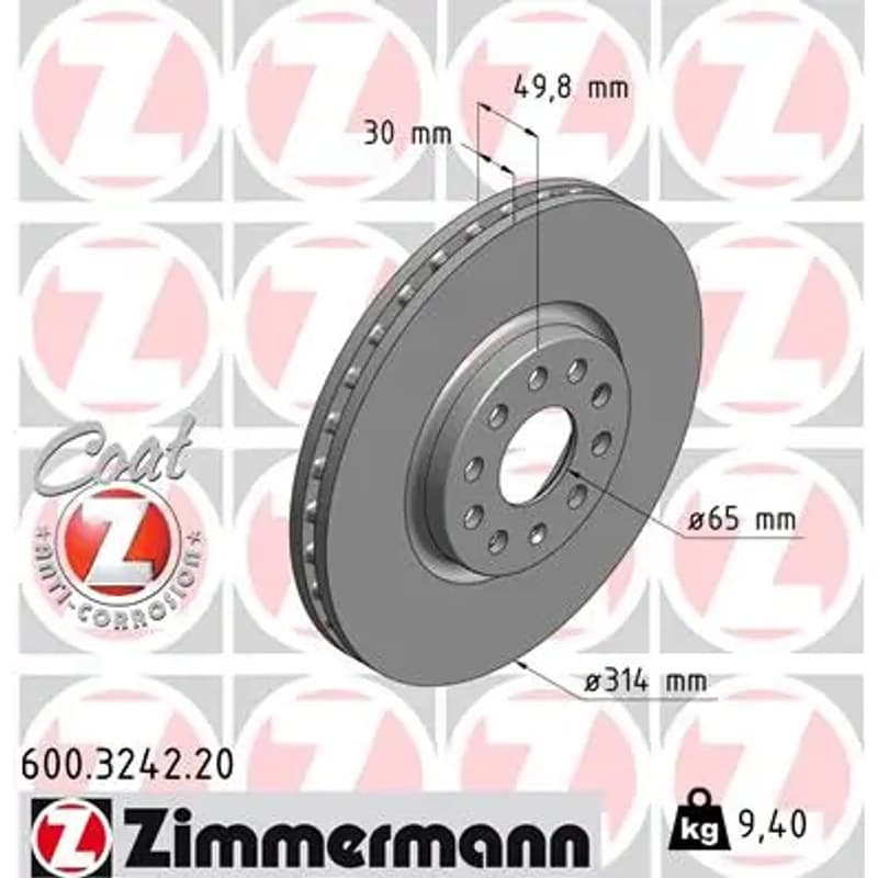 ZIMMERMANN stabdžių diskas 600-3242-20