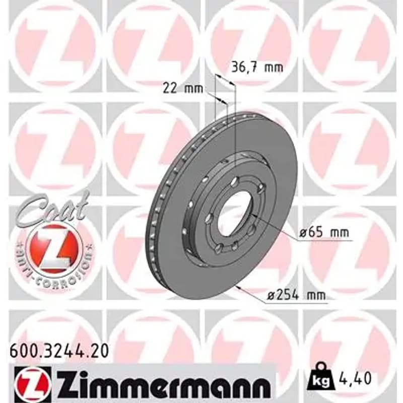 ZIMMERMANN stabdžių diskas 600-3244-20