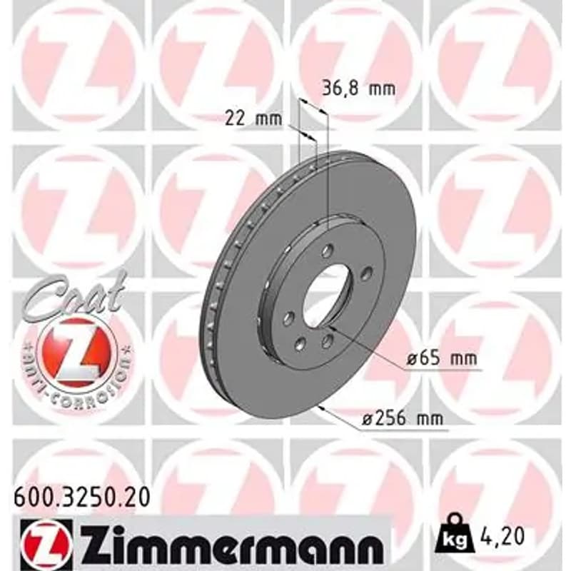 ZIMMERMANN stabdžių diskas 600-3250-20
