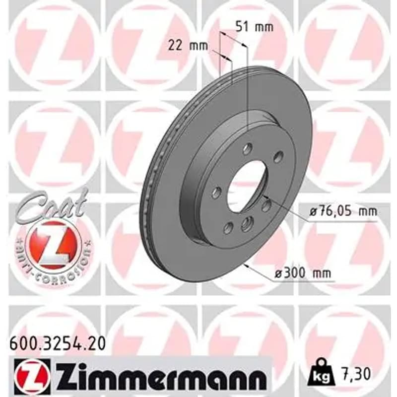 ZIMMERMANN stabdžių diskas 600-3254-20
