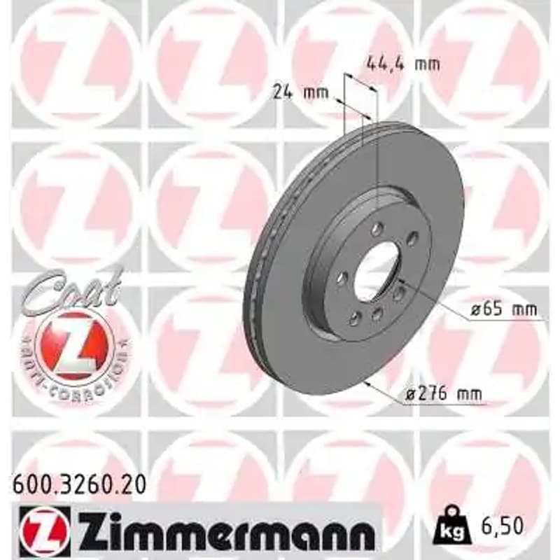 ZIMMERMANN stabdžių diskas 600-3260-20