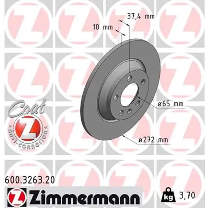 ZIMMERMANN stabdžių diskas 600-3263-20