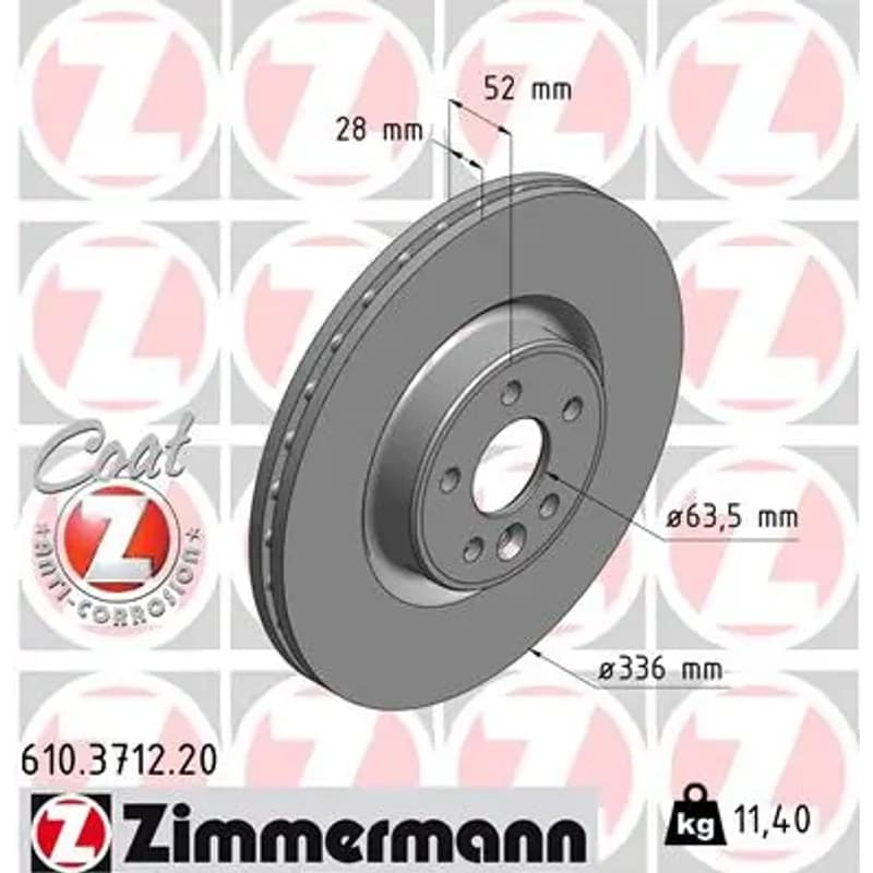 ZIMMERMANN stabdžių diskas 610-3712-20