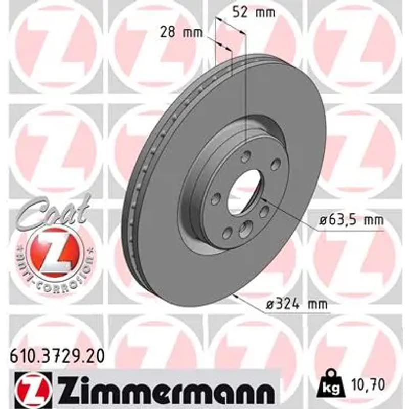 ZIMMERMANN stabdžių diskas 610-3729-20