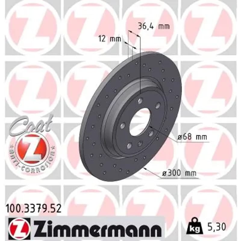 ZIMMERMANN stabdžių diskas 100-3379-52