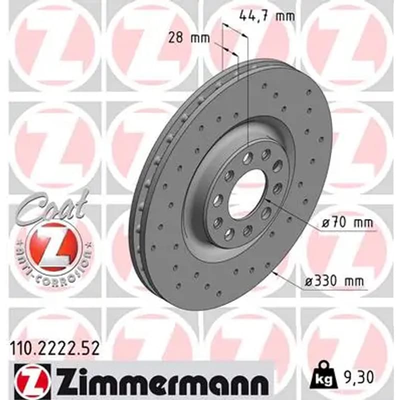 ZIMMERMANN stabdžių diskas 110-2222-52