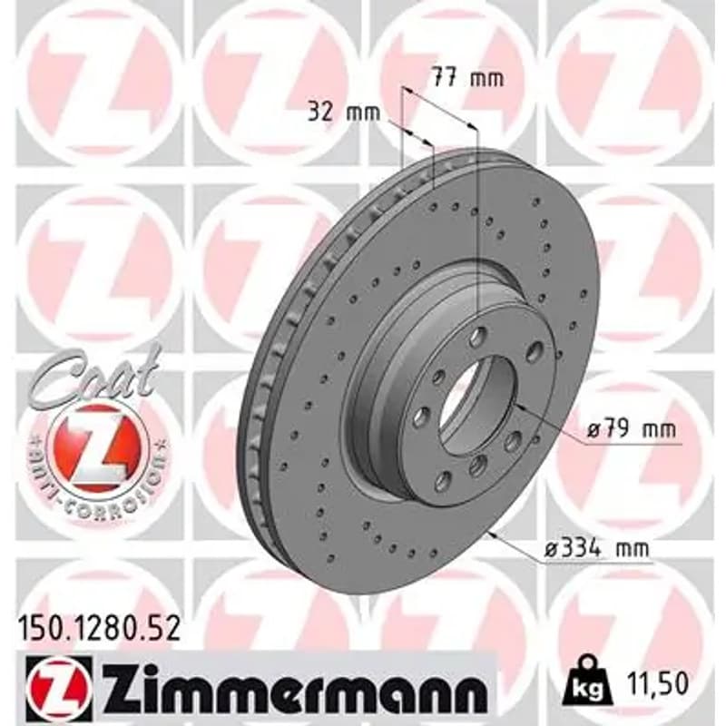 ZIMMERMANN stabdžių diskas 150-1280-52