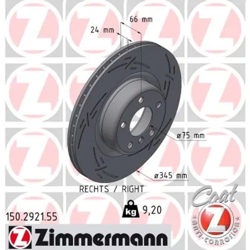 ZIMMERMANN stabdžių diskas 150-2921-55