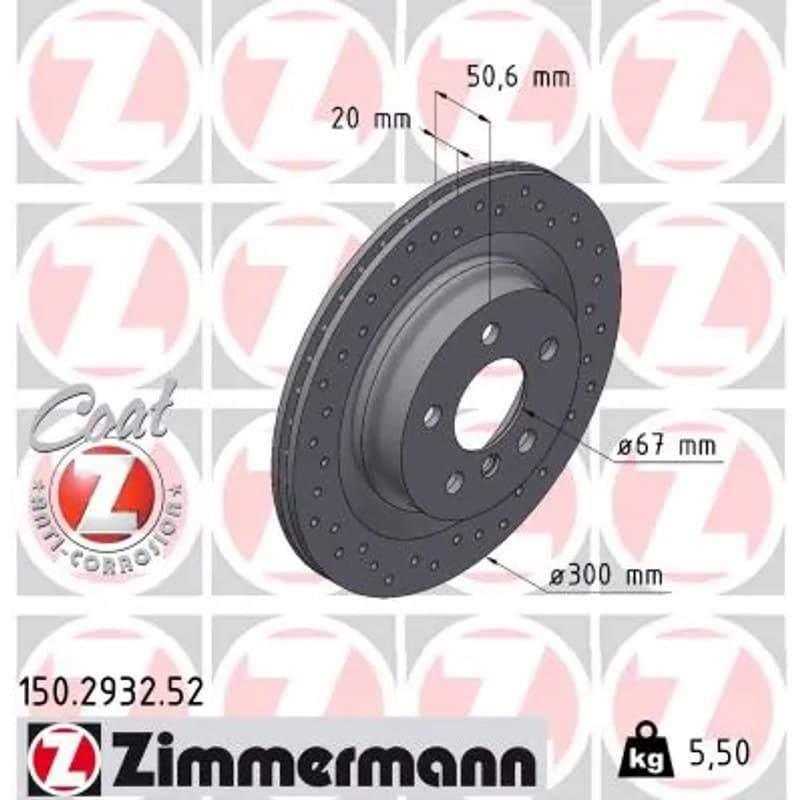 ZIMMERMANN stabdžių diskas 150-2932-52
