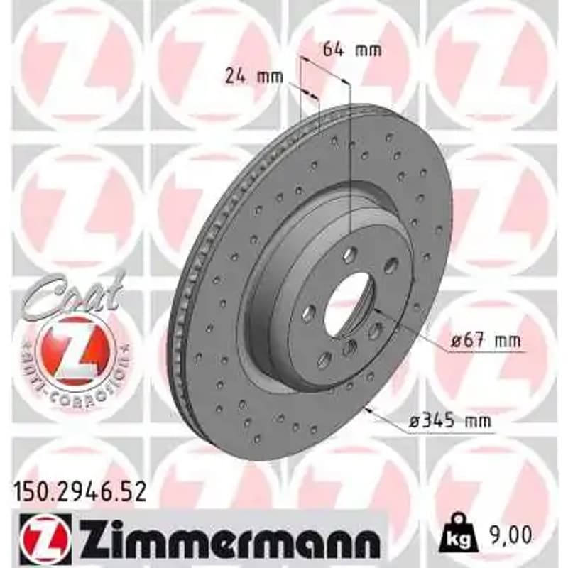 ZIMMERMANN stabdžių diskas 150-2946-52