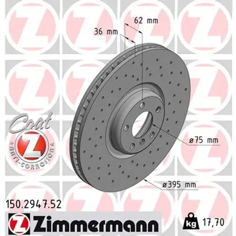 ZIMMERMANN stabdžių diskas 150-2947-52