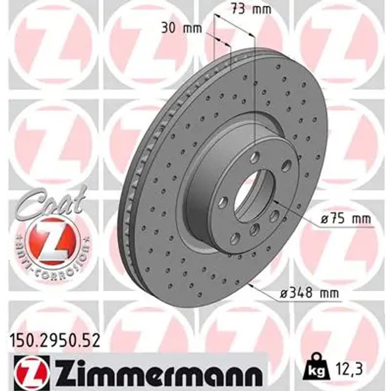 ZIMMERMANN stabdžių diskas 150-2950-52