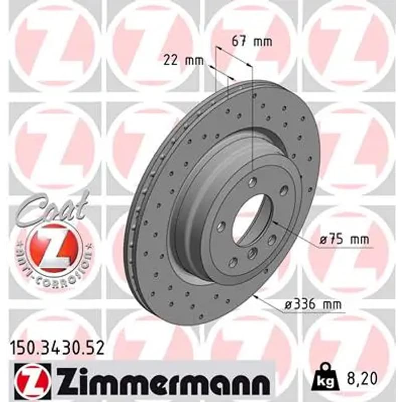 ZIMMERMANN stabdžių diskas 150-3430-52