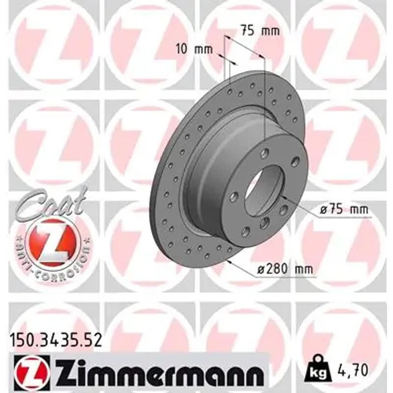 ZIMMERMANN stabdžių diskas 150-3435-52