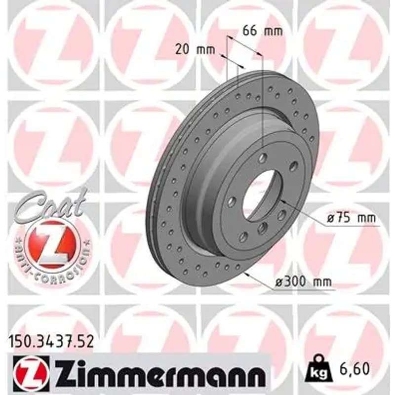 ZIMMERMANN stabdžių diskas 150-3437-52