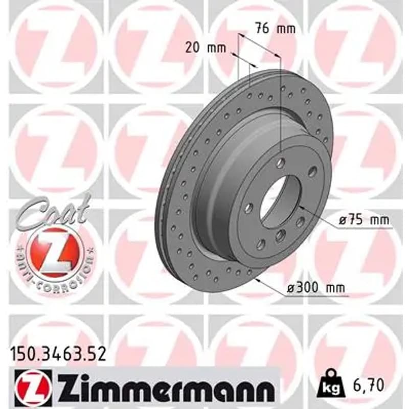 ZIMMERMANN stabdžių diskas 150-3463-52