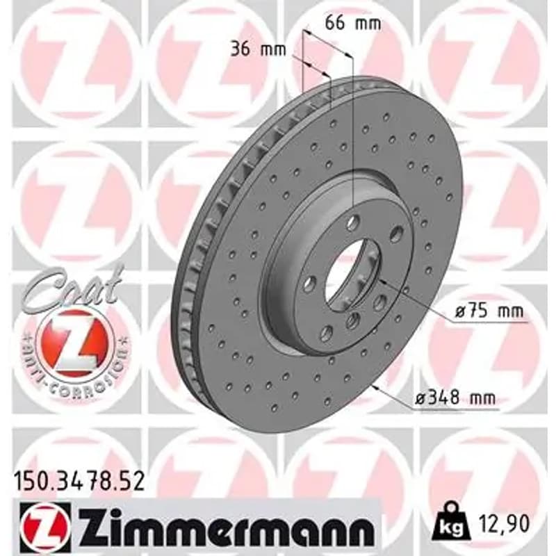 ZIMMERMANN stabdžių diskas 150-3478-52