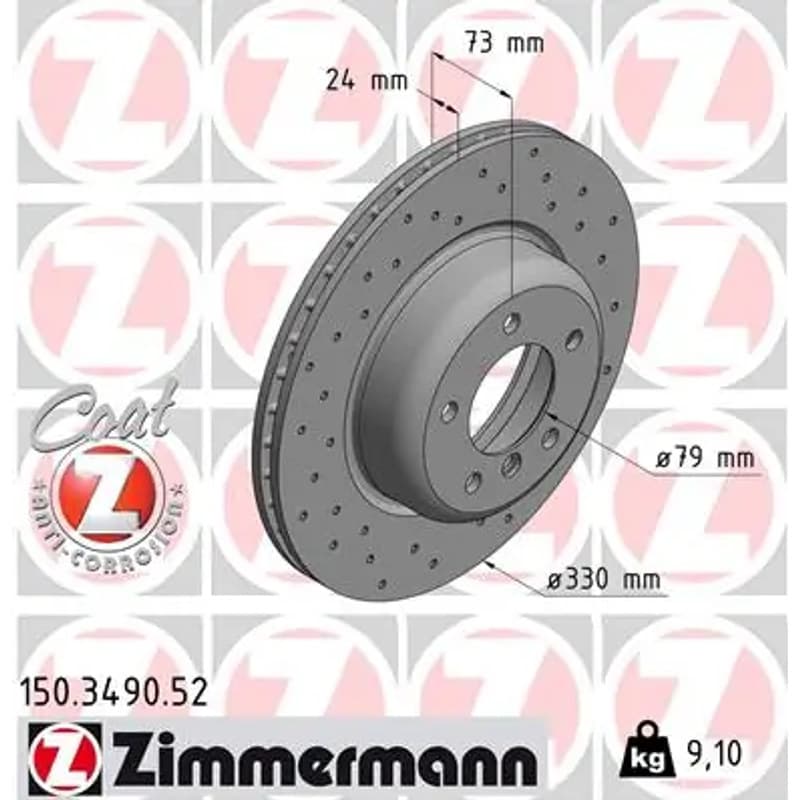 ZIMMERMANN stabdžių diskas 150-3490-52