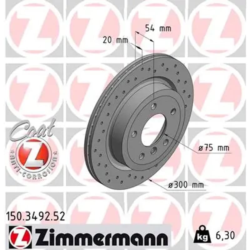 ZIMMERMANN stabdžių diskas 150-3492-52