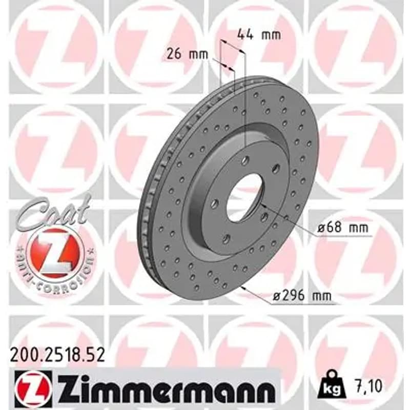 ZIMMERMANN stabdžių diskas 200-2518-52