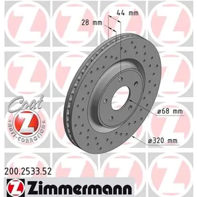 ZIMMERMANN stabdžių diskas 200-2533-52