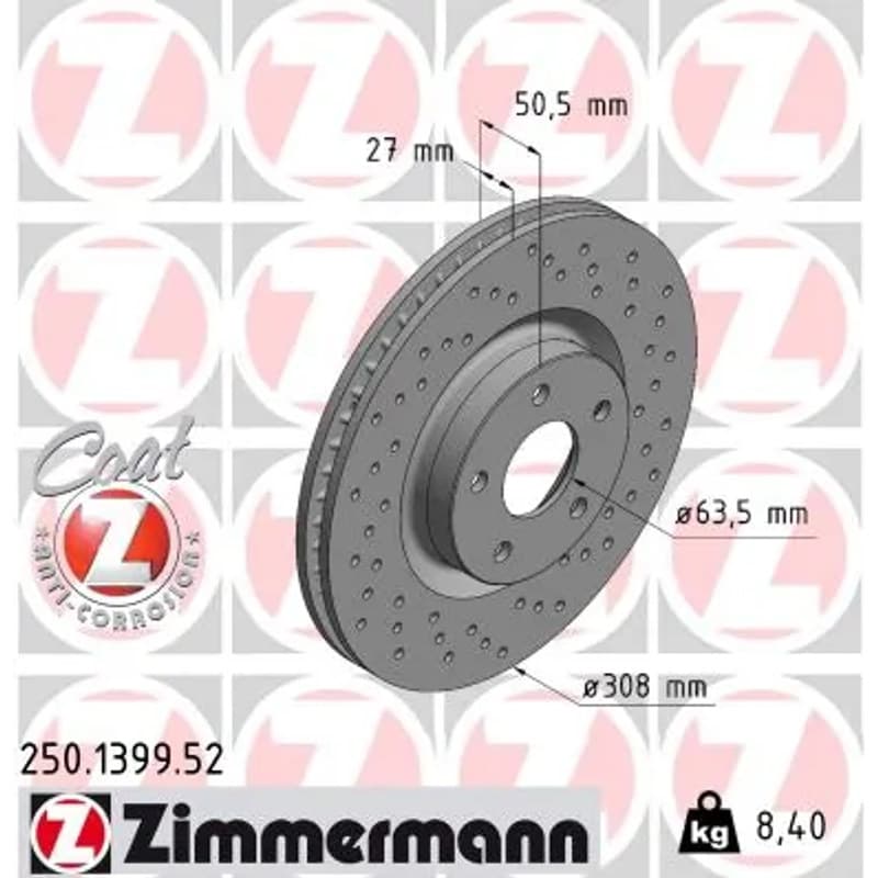 ZIMMERMANN stabdžių diskas 250-1399-52