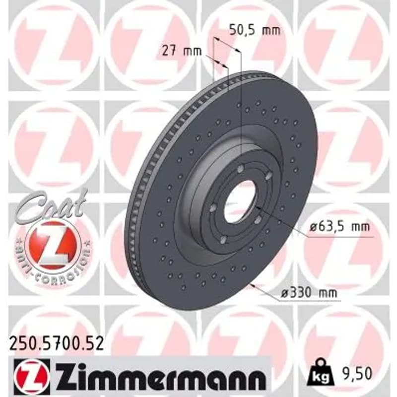 ZIMMERMANN stabdžių diskas 250-5700-52