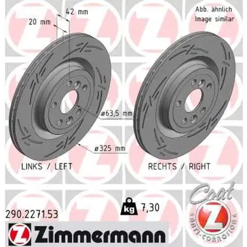 ZIMMERMANN stabdžių diskas 290-2271-53