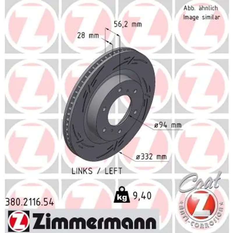 ZIMMERMANN stabdžių diskas 380-2116-54