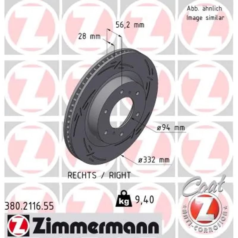 ZIMMERMANN stabdžių diskas 380-2116-55