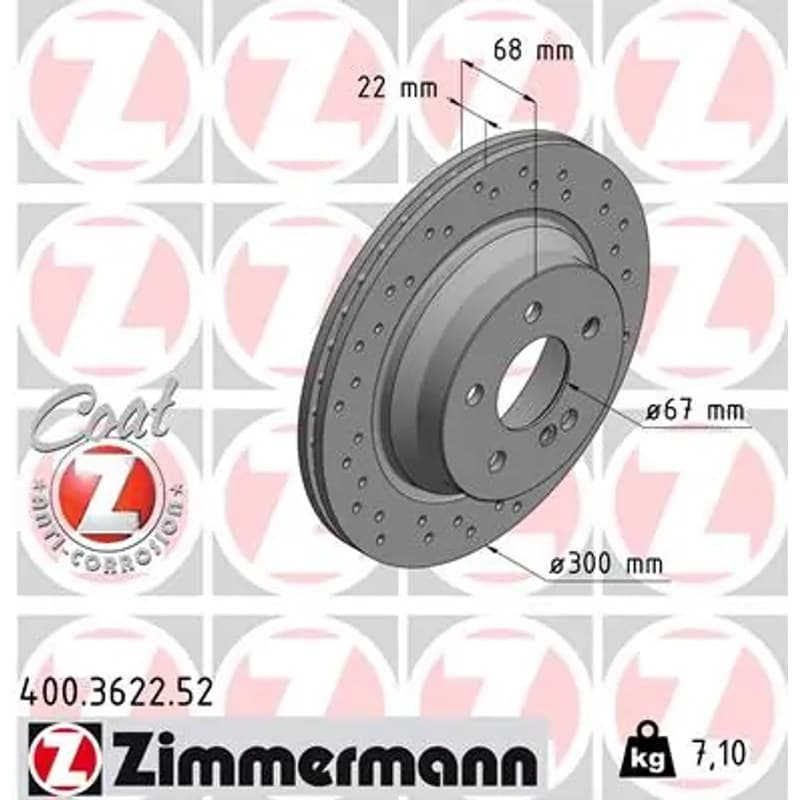 ZIMMERMANN stabdžių diskas 400-3622-52