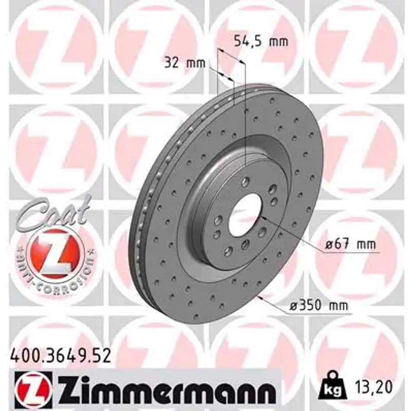 ZIMMERMANN stabdžių diskas 400-3649-52