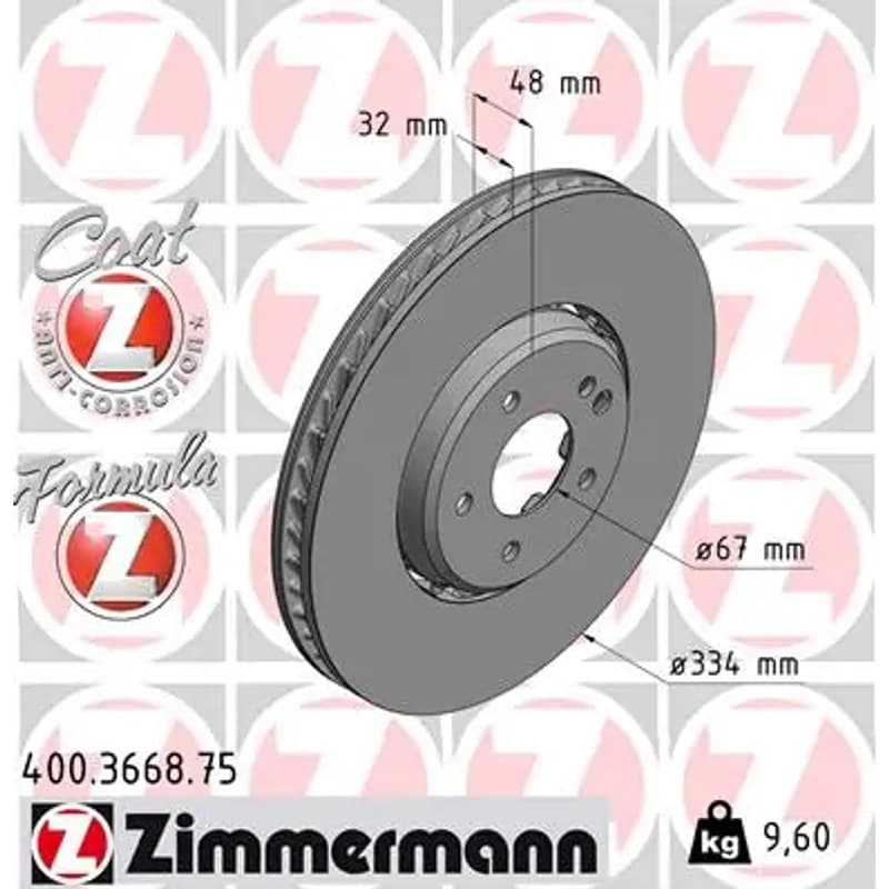 ZIMMERMANN stabdžių diskas 400-3668-75