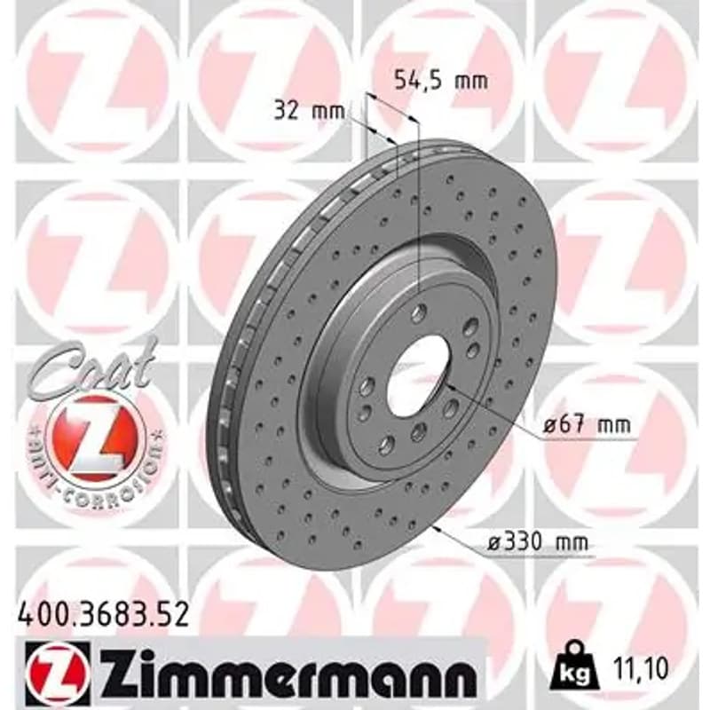 ZIMMERMANN stabdžių diskas 400-3683-52