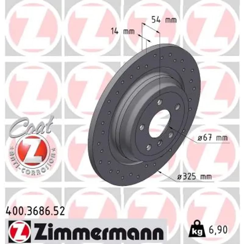 ZIMMERMANN stabdžių diskas 400-3686-52