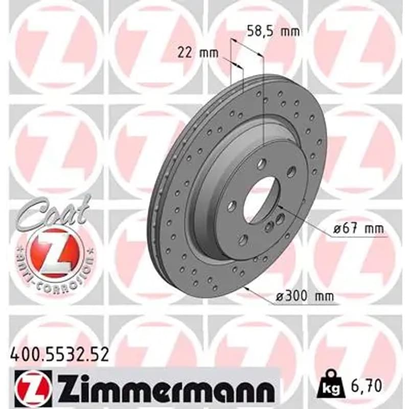 ZIMMERMANN stabdžių diskas 400-5532-52