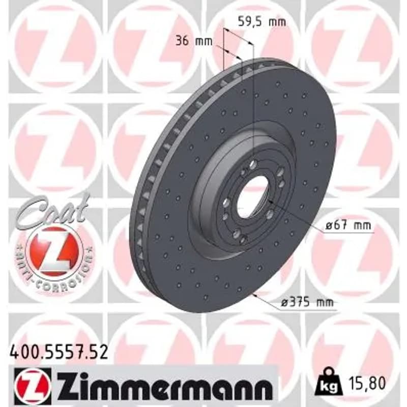ZIMMERMANN stabdžių diskas 400-5557-52