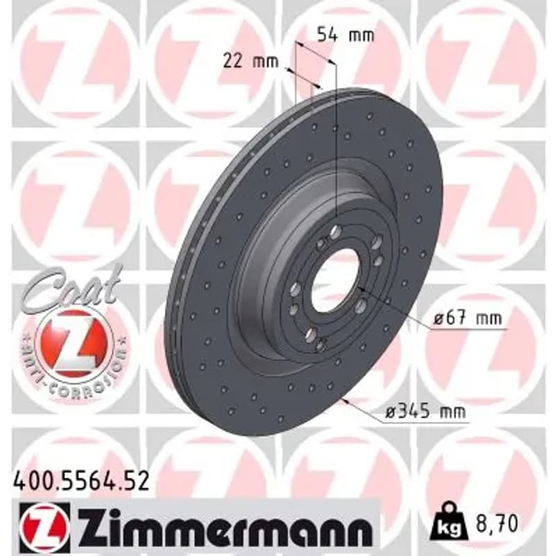 ZIMMERMANN stabdžių diskas 400-5564-52