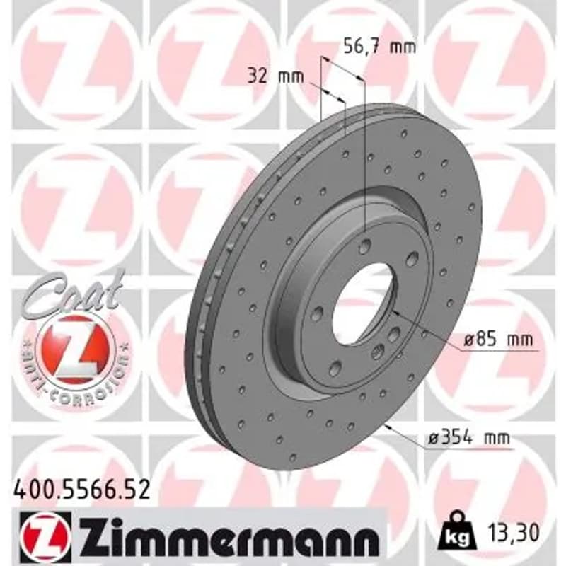 ZIMMERMANN stabdžių diskas 400-5566-52