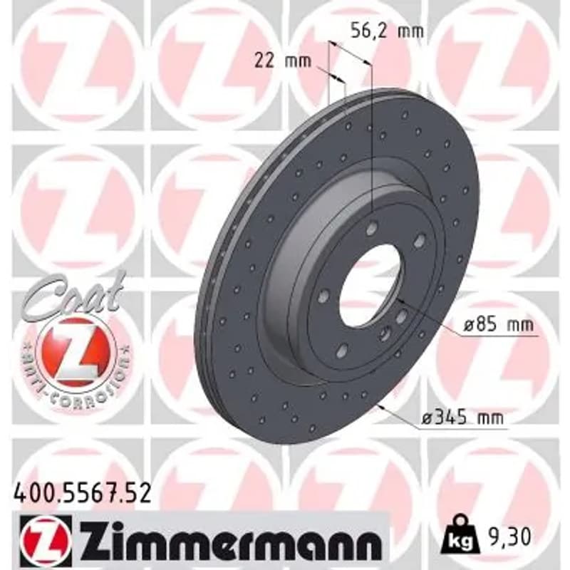 ZIMMERMANN stabdžių diskas 400-5567-52
