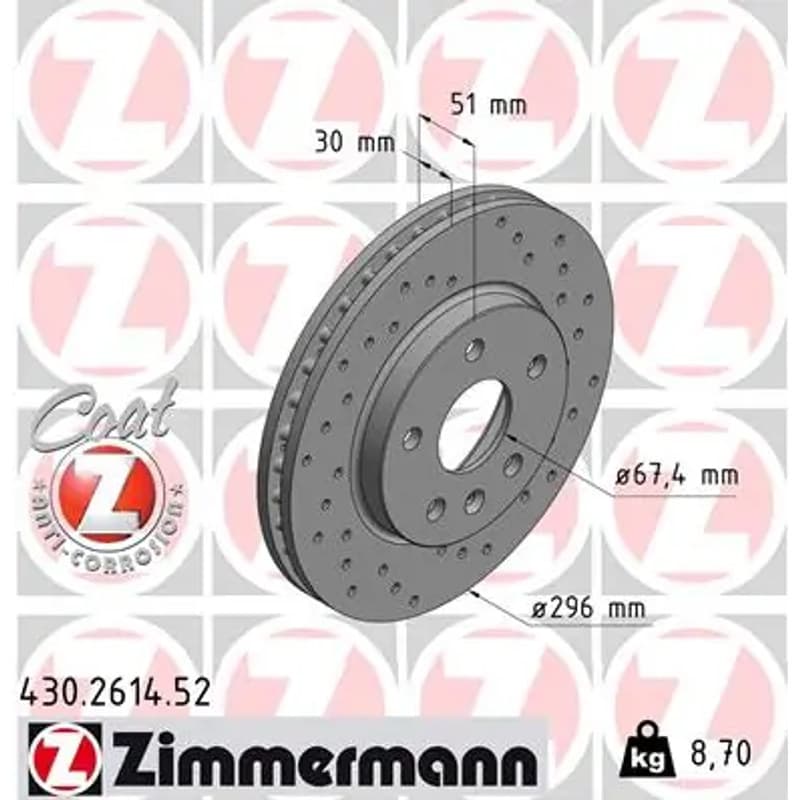 ZIMMERMANN stabdžių diskas 430-2614-52