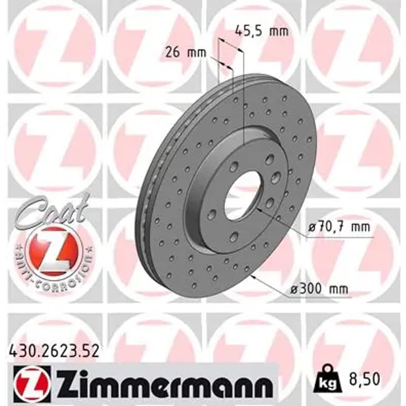 ZIMMERMANN stabdžių diskas 430-2623-52SPORT