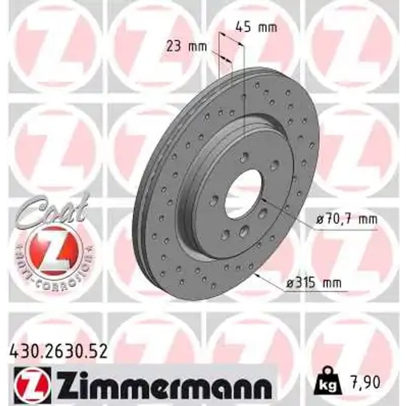 ZIMMERMANN stabdžių diskas 430-2630-52