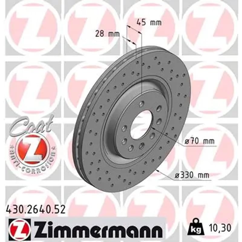 ZIMMERMANN stabdžių diskas 430-2640-52