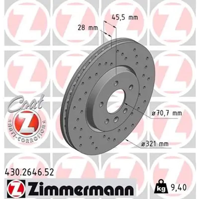ZIMMERMANN stabdžių diskas 430-2646-52